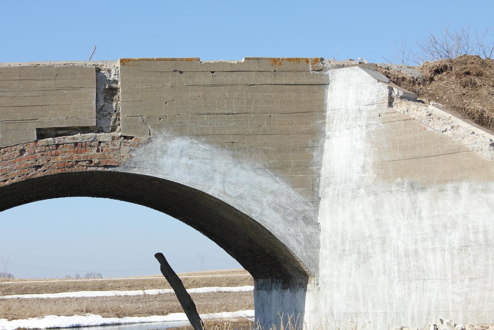 Repaired brick lining